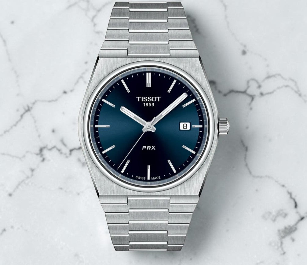 Montre Tissot PRX - Acier Inoxydable et Cadran Bleu